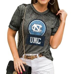 UNC Women's Charcoal Graphic Tee